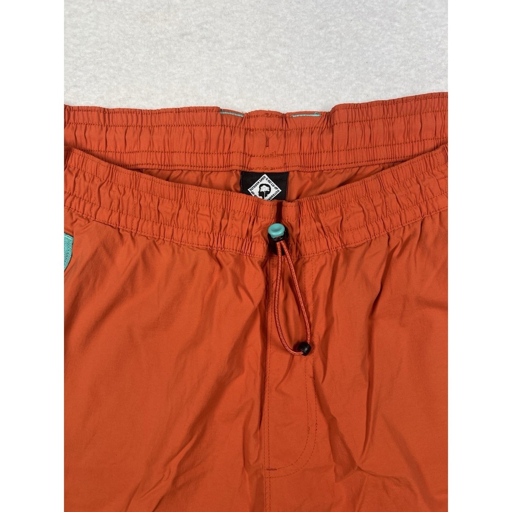 Outdoor Afro x REI Co-op Hiking Shorts Mens Large Orange Zip Pockets Drawstring - Picture 3 of 10